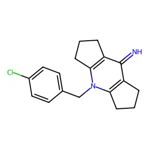 4-(4-chlorobenzyl)-2,3,4,5,6,7-hexahydrodicyclopenta[b,e]pyridin-8(1H)-imine structure