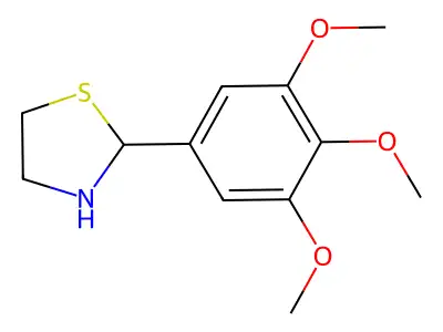 2-(3,4,5-Trimethoxy-phenyl)-thiazolidine structure