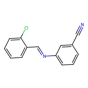 3-[[(2-Chlorophenyl)methylene]amino]benzonitrile structure