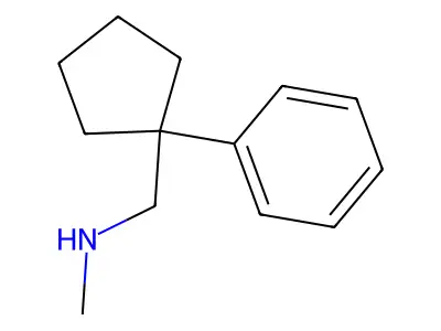Methyl-(1-phenyl-cyclopentylmethyl)-amine structure
