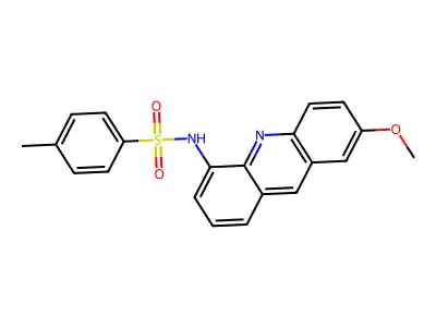 Benzenesulfonamide, N-(7-methoxy-4-acridinyl)-4-methyl- structure
