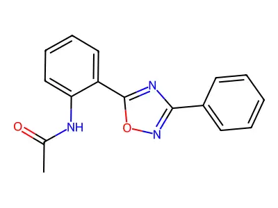 N-[2-(3-phenyl-1,2,4-oxadiazol-5-yl)phenyl]acetamide structure