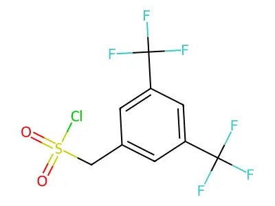 ([3,5-Bis(trifluoromethyl)phenyl]methyl)sulfonyl chloride structure