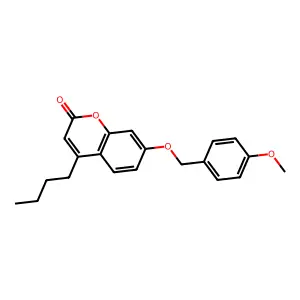 4-butyl-7-[(4-methoxybenzyl)oxy]-2H-chromen-2-one structure