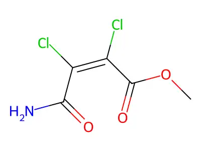Methyl 4-amino-2,3-dichloro-4-oxo-2-butenoate structure