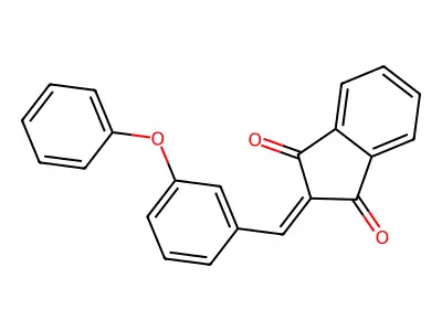 2-[(3-Phenoxyphenyl)methylidene]indene-1,3-dione structure
