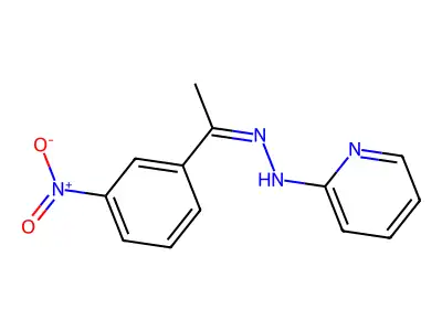 1-(3-Nitrophenyl)ethanone 2-(2-pyridinyl)hydrazone structure