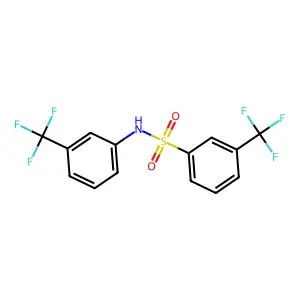 3-(trifluoromethyl)-N-[3-(trifluoromethyl)phenyl]benzenesulfonamide structure