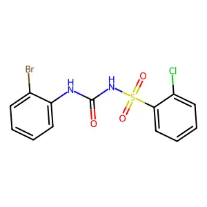 N-[[(2-Bromophenyl)amino]carbonyl]-2-chlorobenzenesulfonamide structure
