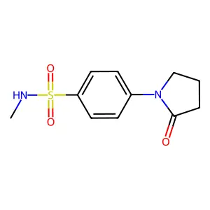 N-methyl-4-(2-oxopyrrolidin-1-yl)benzenesulfonamide structure