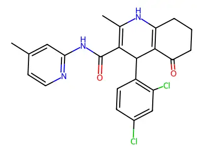 4-(2,4-Dichlorophenyl)-2-methyl-N-(4-methylpyridin-2-yl)-5-oxo-1,4,5,6,7,8-hexahydroquinoline-3-carboxamide structure