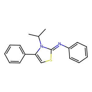 3-(Methylethyl)-4-phenyl-2-(phenylazamethylene)-1,3-thiazoline structure