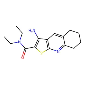 3-Amino-N,N-diethyl-5,6,7,8-tetrahydrothieno(2,3-B)quinoline-2-carboxamide structure