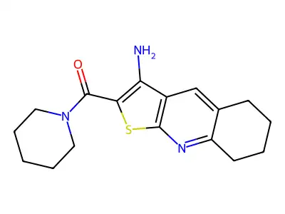 2-(1-Piperidinylcarbonyl)-5,6,7,8-tetrahydrothieno(2,3-B)quinolin-3-amine structure