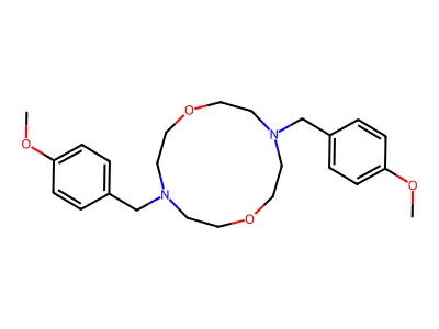4,10-Bis(4-methoxybenzyl)-1,7-dioxa-4,10-diazacyclododecane structure