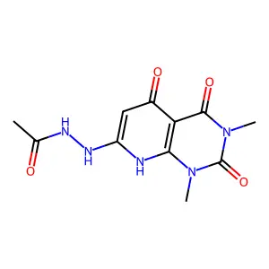 N'-(5-hydroxy-1,3-dimethyl-2,4-dioxo-1,2,3,4-tetrahydropyrido[2,3-d]pyrimidin-7-yl)acetohydrazide structure