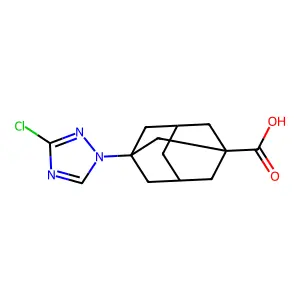 3-(3-chloro-1H-1,2,4-triazol-1-yl)adamantane-1-carboxylic acid structure
