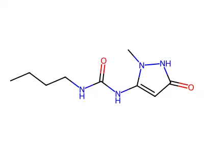N-butyl-N'-(2-methyl-5-oxo-2,5-dihydro-1H-pyrazol-3-yl)urea structure