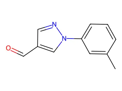 1-(3-methylphenyl)-1H-pyrazole-4-carbaldehyde structure