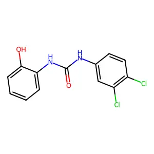 N-(3,4-dichlorophenyl)-N'-(2-hydroxyphenyl)urea structure