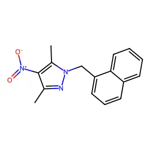 3,5-Dimethyl-1-(1-naphthylmethyl)-4-nitro-1H-pyrazole structure