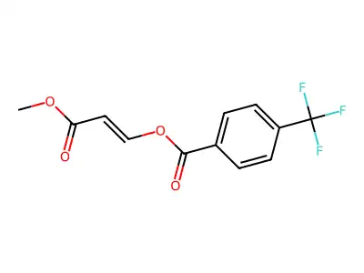 3-Methoxy-3-oxo-1-propenyl 4-(trifluoromethyl)-benzenecarboxylate structure