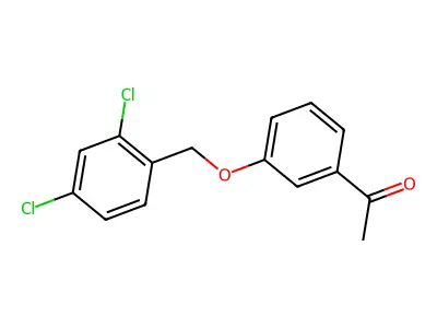 1-{3-[(2,4-Dichlorobenzyl)oxy]phenyl}-1-ethanone structure