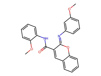 (2Z)-N-(2-methoxyphenyl)-2-[(3-methoxyphenyl)imino]-2H-chromene-3-carboxamide structure