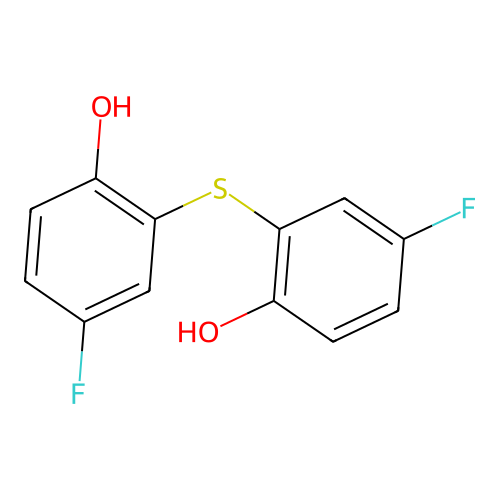 2,2'-Thiobis[4-fluorophenol] structure