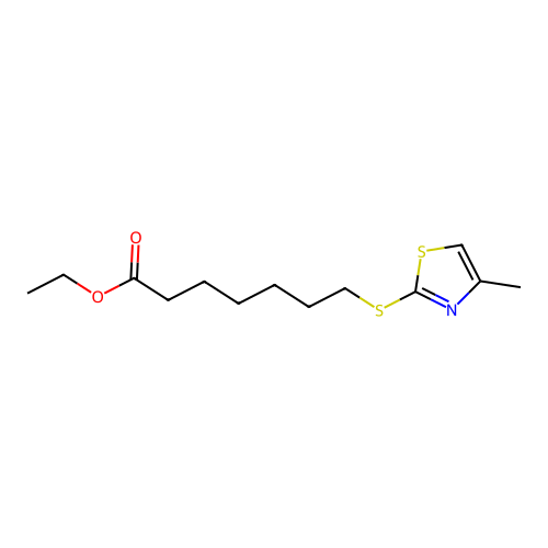 Ethyl 7-[(4-methyl-1,3-thiazol-2-yl)sulfanyl]heptanoate structure