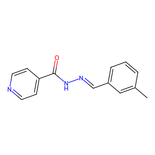N'-(3-methylbenzylidene)isonicotinohydrazide structure