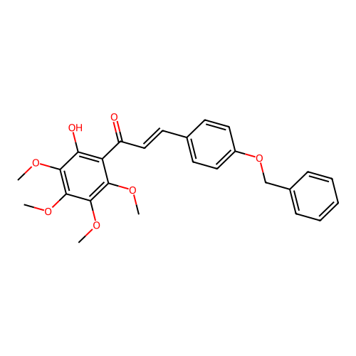 1-(2-hydroxy-3,4,5,6-tetramethoxyphenyl)-3-(4-phenylmethoxyp structure