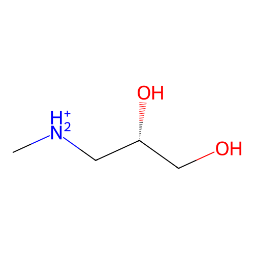 [(2S)-2,3-dihydroxypropyl]-methylazanium structure