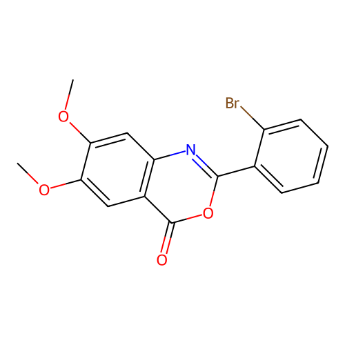 2-(2-bromophenyl)-6,7-dimethoxy-4H-3,1-benzoxazin-4-one structure