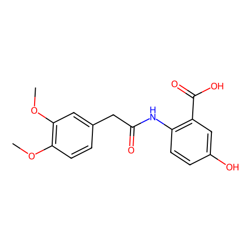 2-{[(3,4-Dimethoxyphenyl)acetyl]amino}-5-hydroxybenzoic acid structure