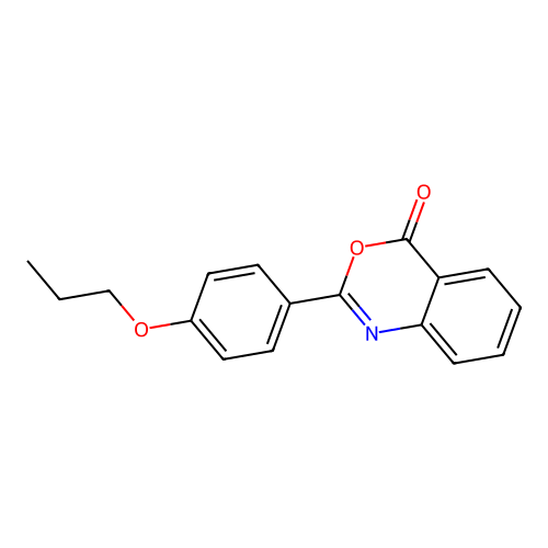 2-(4-propoxyphenyl)-4H-3,1-benzoxazin-4-one structure