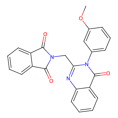 2-[[3-(3-methoxyphenyl)-4-oxoquinazolin-2-yl]methyl]isoindole-1,3-dione structure