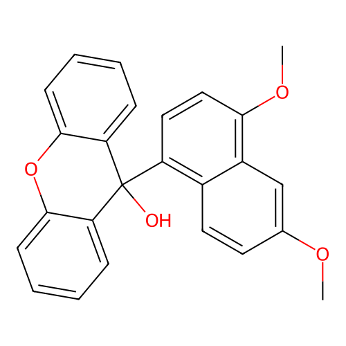 9-(4,6-dimethoxynaphthalen-1-yl)-9H-xanthen-9-ol structure