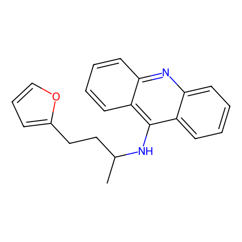 N-(4-(furan-2-yl)butan-2-yl)acridin-9-amine structure