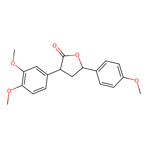 3-(3,4-Dimethoxyphenyl)-5-(4-methoxyphenyl)-3,4,5-trihydrofuran-2-one structure