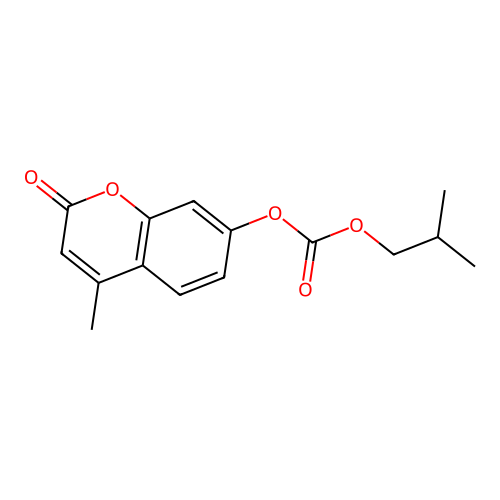isobutyl (4-methyl-2-oxo-2H-chromen-7-yl) carbonate structure