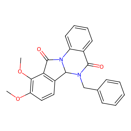 6-Benzyl-9,10-dimethoxy-6,6a-dihydroisoindolo[2,1-a]quinazoline-5,11-dione structure