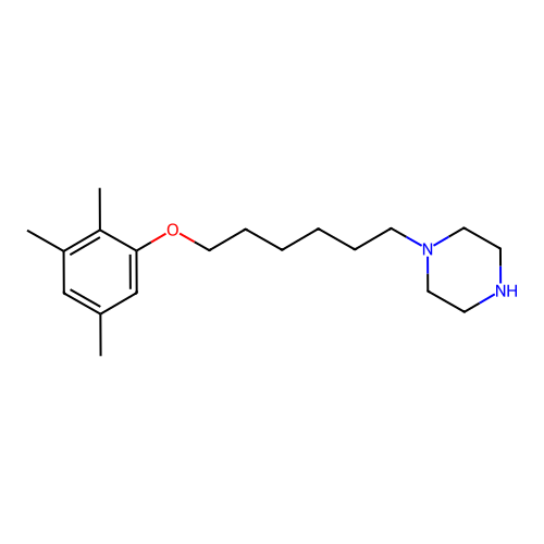 1-[6-(2,3,5-Trimethylphenoxy)hexyl]piperazine structure