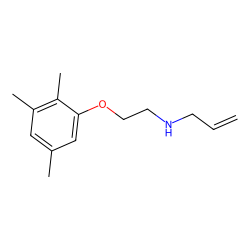 N-allyl-N-[2-(2,3,5-trimethylphenoxy)ethyl]amine structure