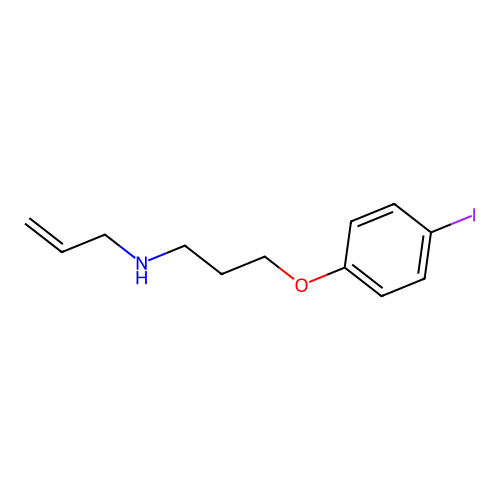 N-allyl-N-[3-(4-iodophenoxy)propyl]amine structure