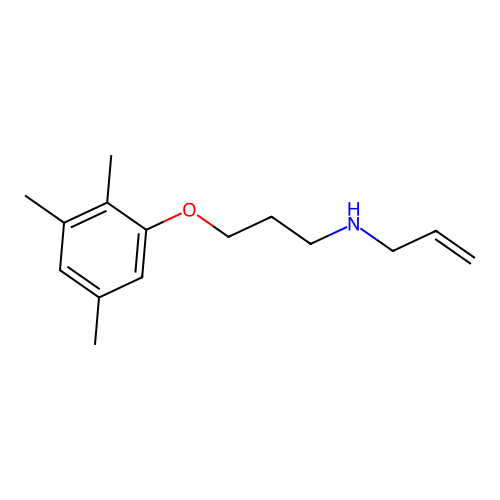 N-allyl-N-[3-(2,3,5-trimethylphenoxy)propyl]amine structure
