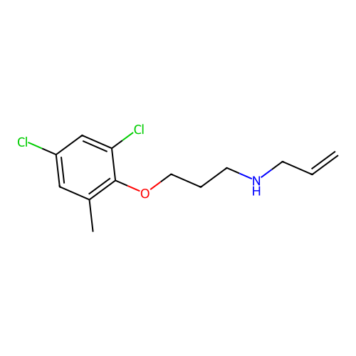N-allyl-N-[3-(2,4-dichloro-6-methylphenoxy)propyl]amine structure
