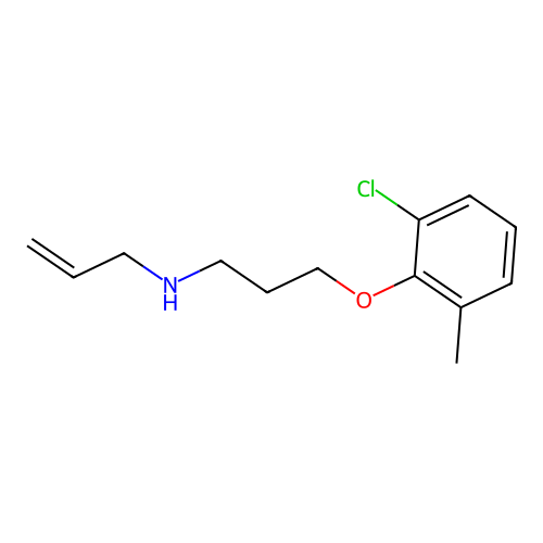 N-allyl-N-[3-(2-chloro-6-methylphenoxy)propyl]amine structure