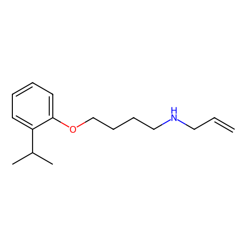 N-allyl-N-[4-(2-isopropylphenoxy)butyl]amine structure