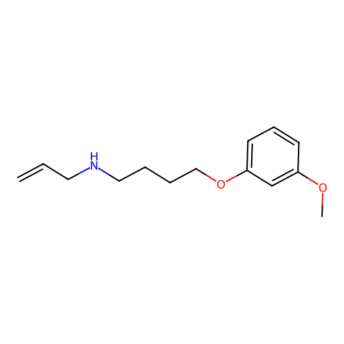 N-allyl-N-[4-(3-methoxyphenoxy)butyl]amine structure